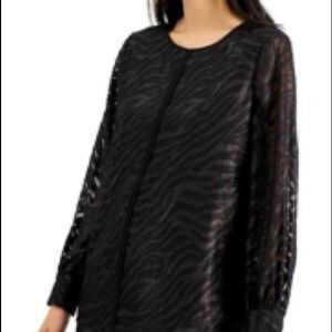 Alfani animal print burnout top - new with tags